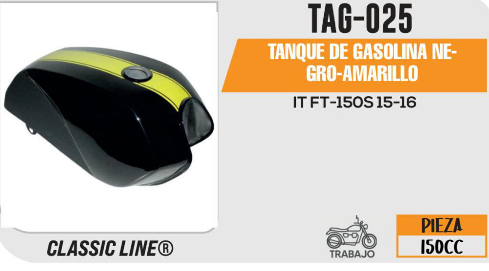 TANQUE DE GASOLINA NEGRO-AMARILLO