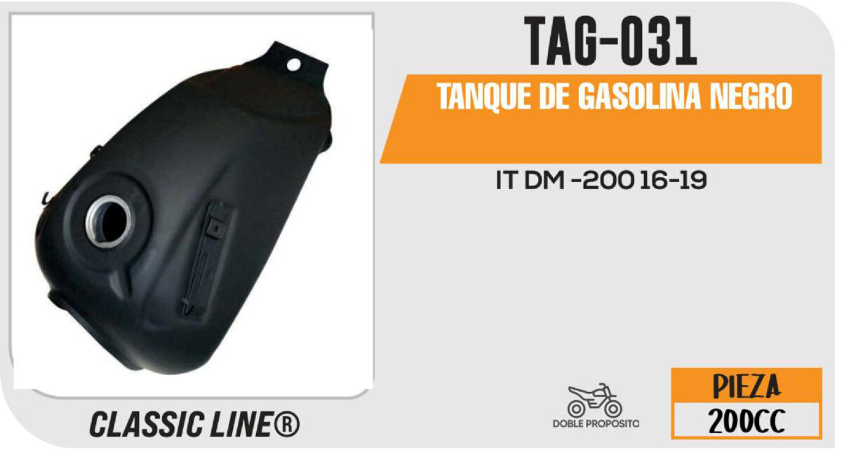 TANQUE DE GASOLINA NEGRO