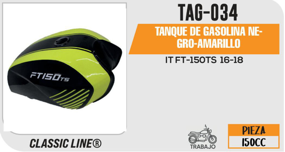 TANQUE DE GASOLINA NEGRO-AMARILLO