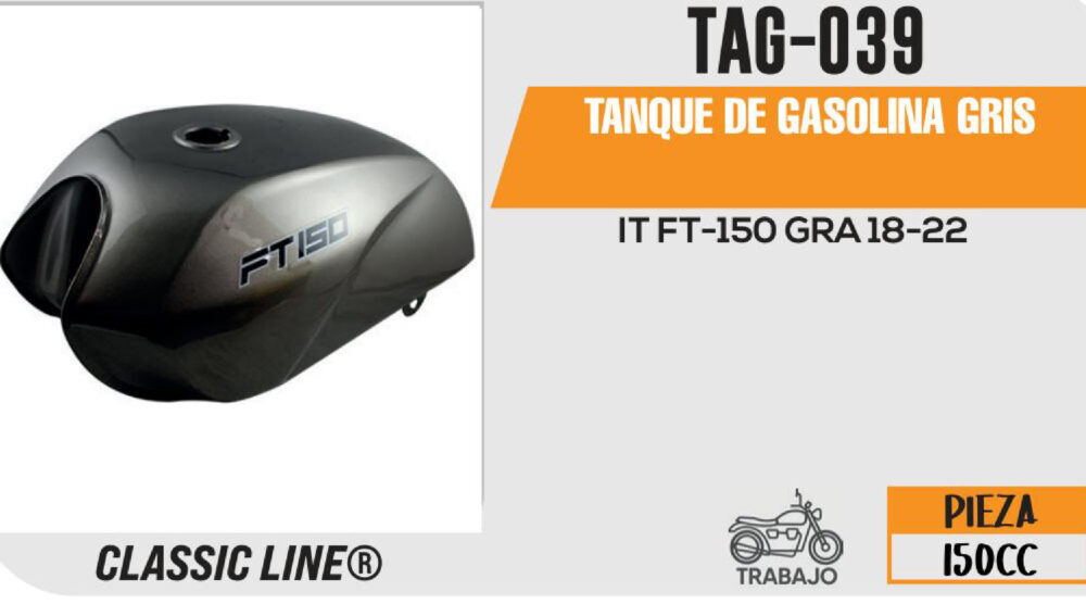 TANQUE DE GASOLINA GRIS