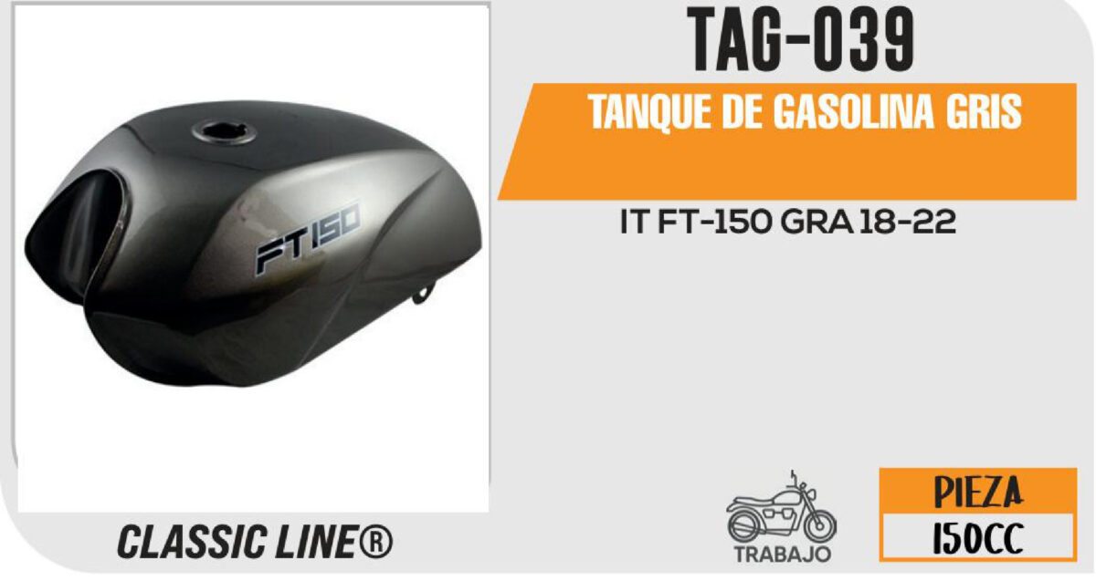 TANQUE DE GASOLINA GRIS