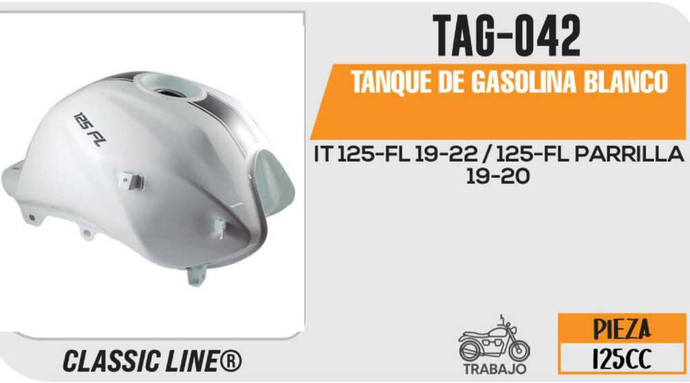 TANQUE DE GASOLINA BLANCO