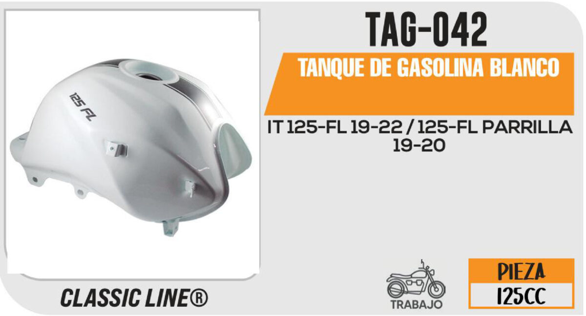 TANQUE DE GASOLINA BLANCO