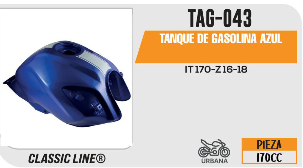 TANQUE DE GASOLINA AZUL