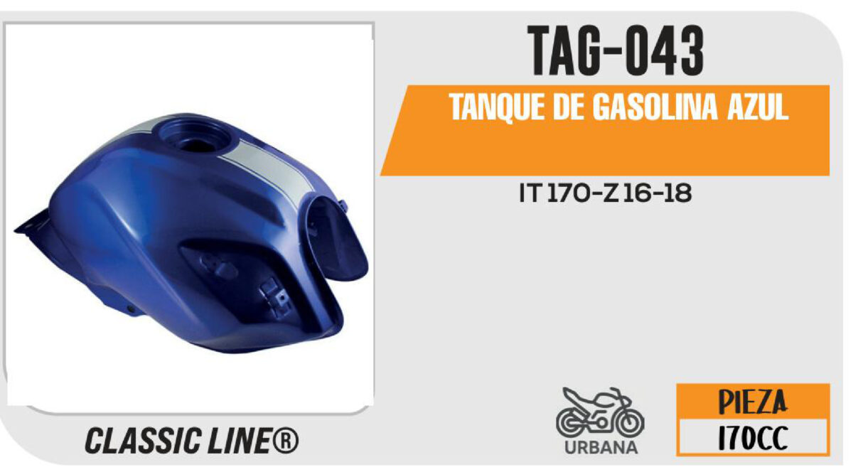 TANQUE DE GASOLINA AZUL