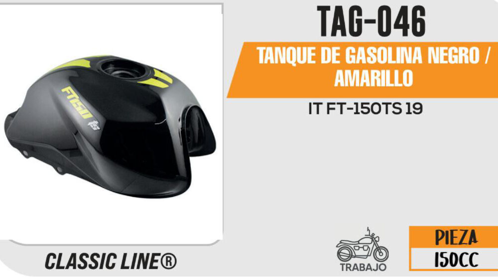 TANQUE DE GASOLINA NEGRO / AMARILLO