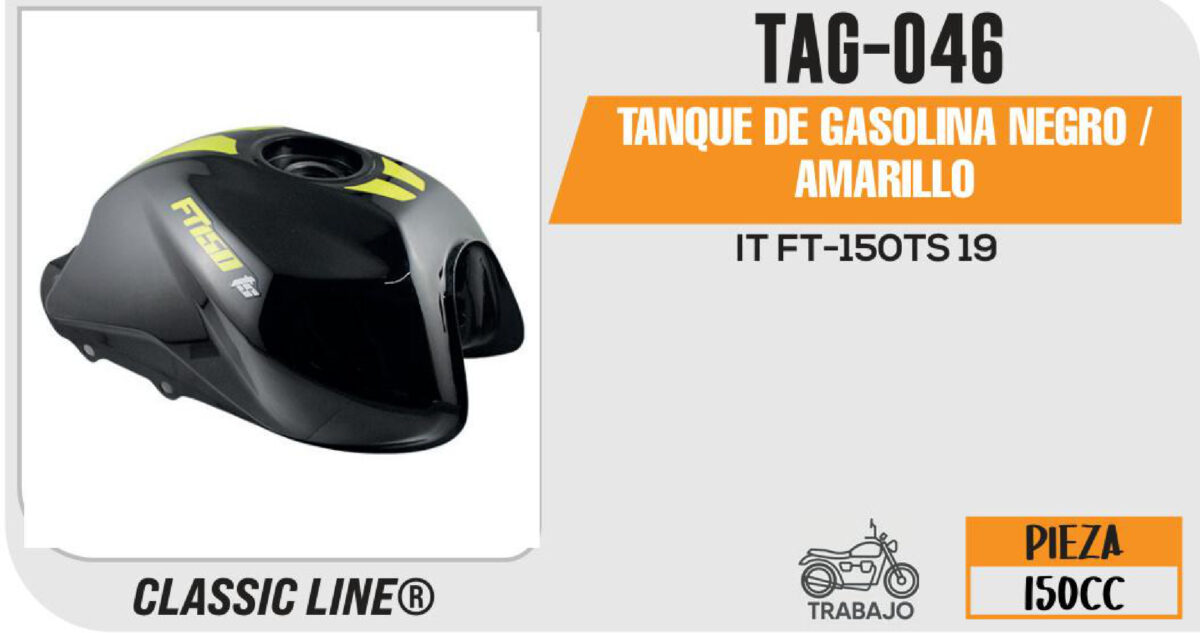 TANQUE DE GASOLINA NEGRO / AMARILLO