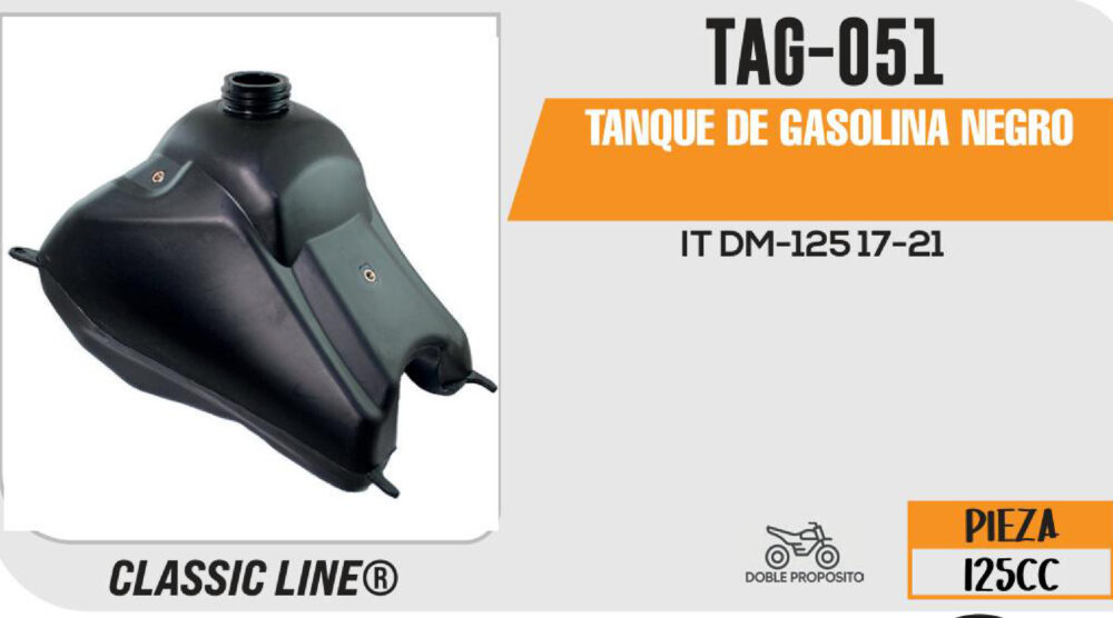 TANQUE DE GASOLINA NEGRO