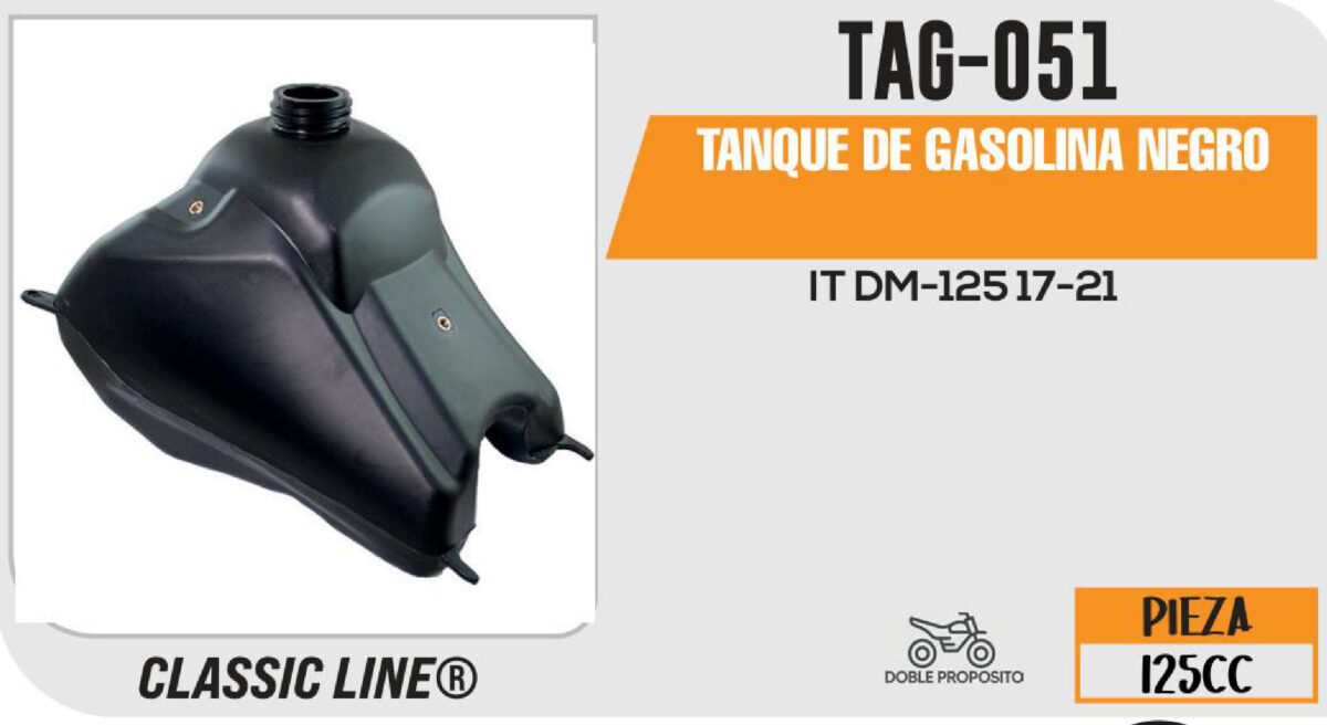 TANQUE DE GASOLINA NEGRO