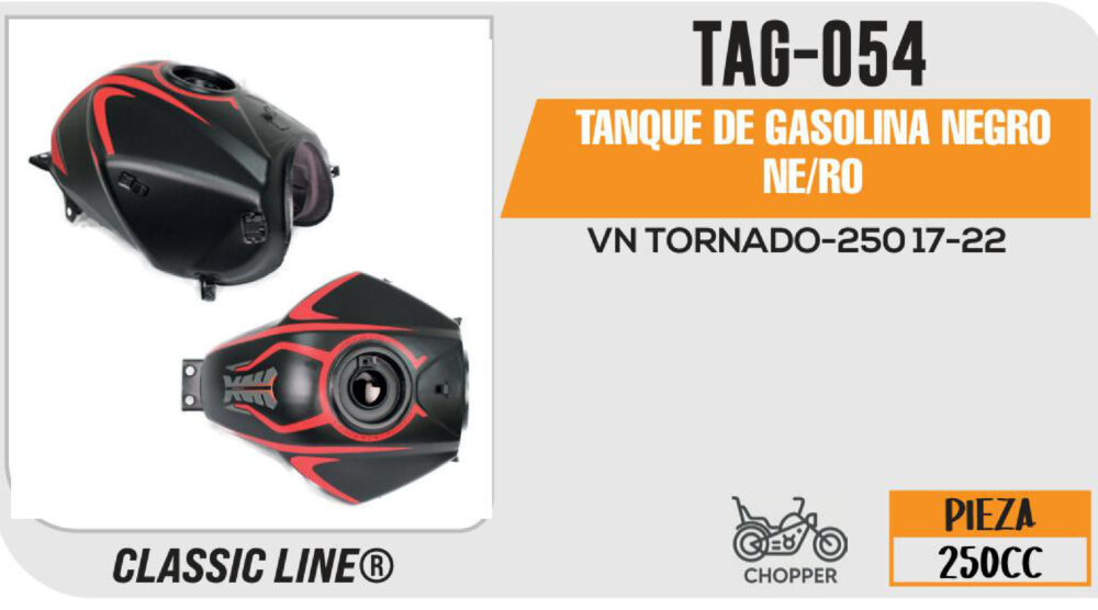 TANQUE DE GASOLINA NEGRO / ROJO