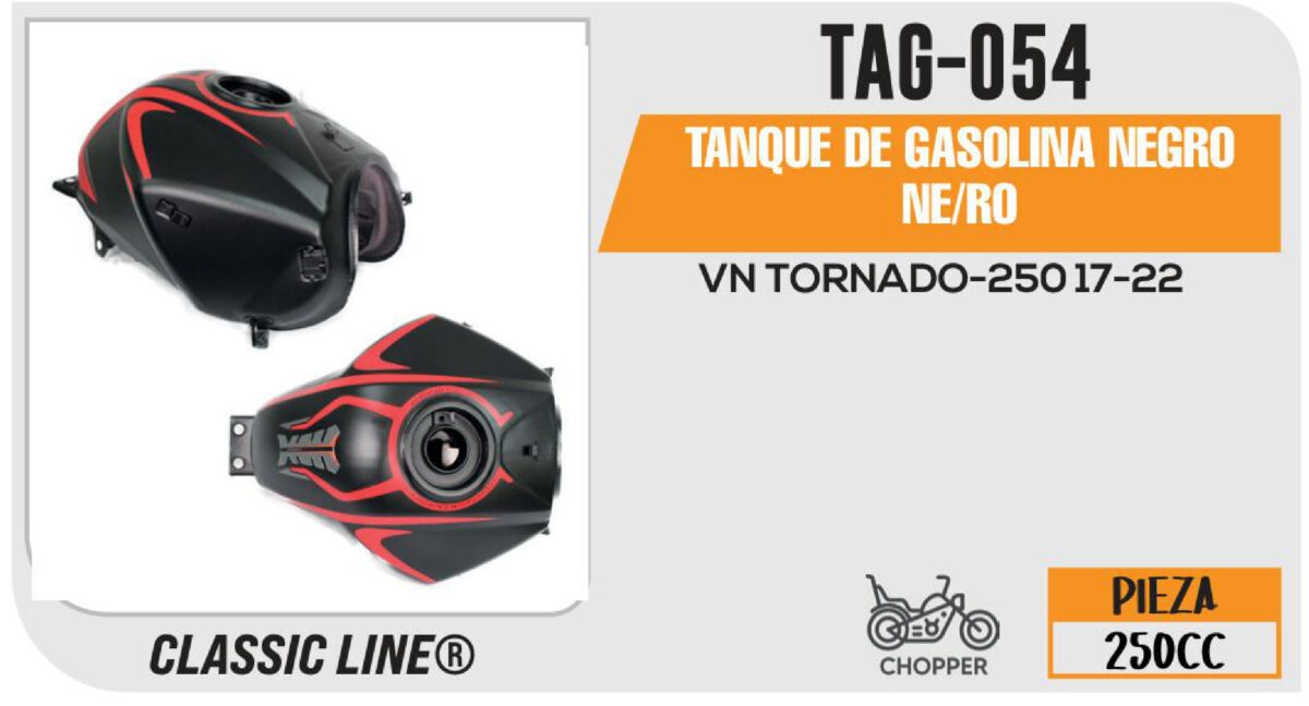 TANQUE DE GASOLINA NEGRO / ROJO