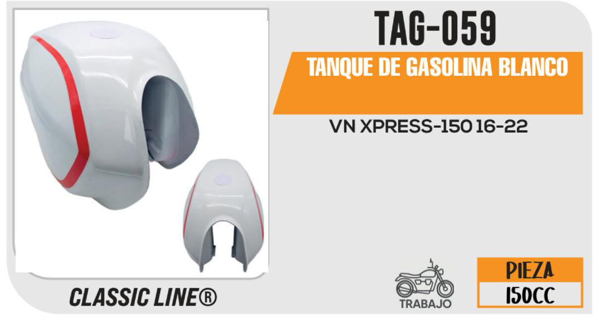 TANQUE DE GASOLINA BLANCO