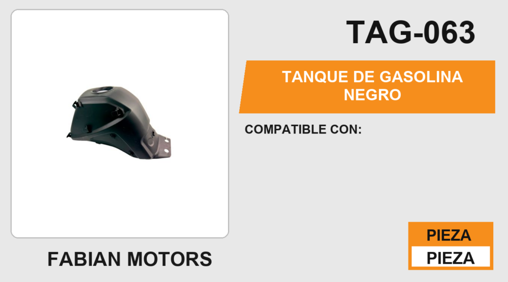 TANQUE DE GASOLINA NEGRO