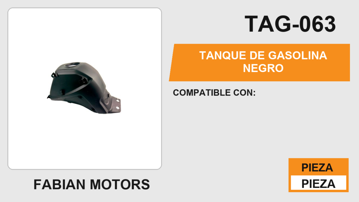 TANQUE DE GASOLINA NEGRO