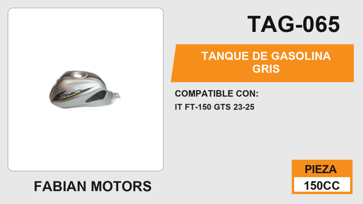 TANQUE DE GASOLINA GRIS