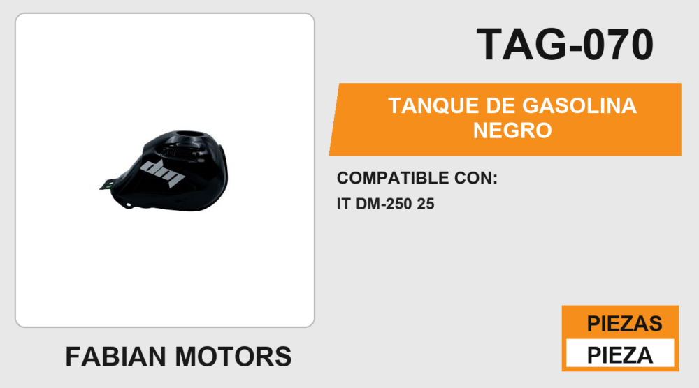 TANQUE DE GASOLINA NEGRO