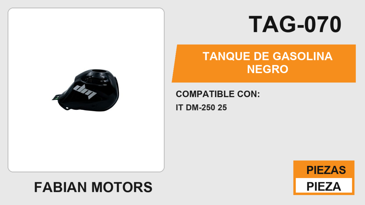 TANQUE DE GASOLINA NEGRO