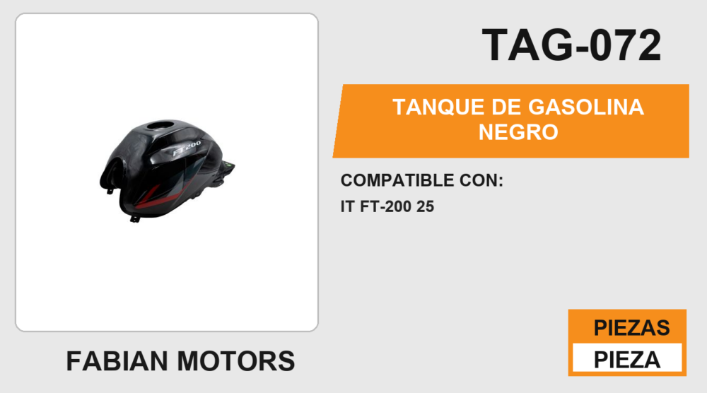 TANQUE DE GASOLINA NEGRO