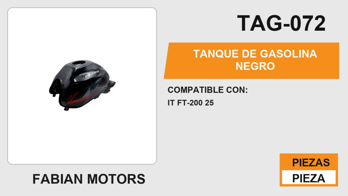 TANQUE DE GASOLINA NEGRO