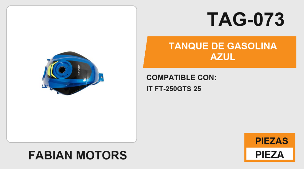 TANQUE DE GASOLINA AZUL