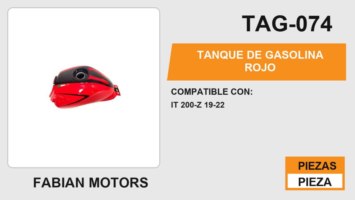 TANQUE DE GASOLINA ROJO