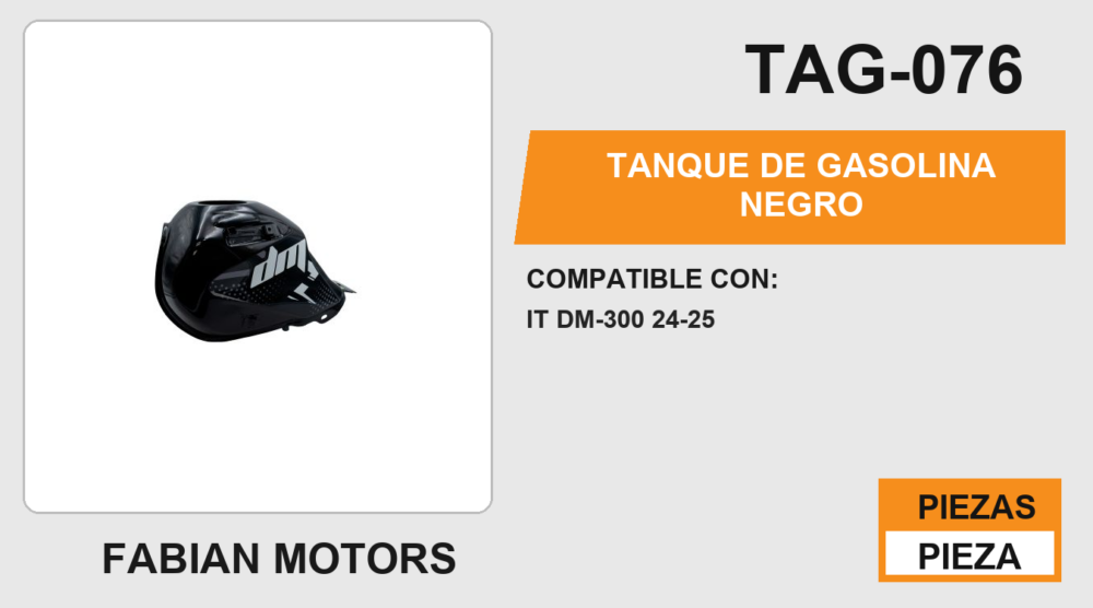 TANQUE DE GASOLINA NEGRO