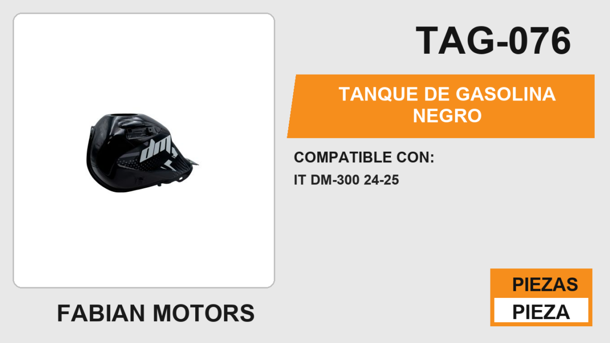 TANQUE DE GASOLINA NEGRO