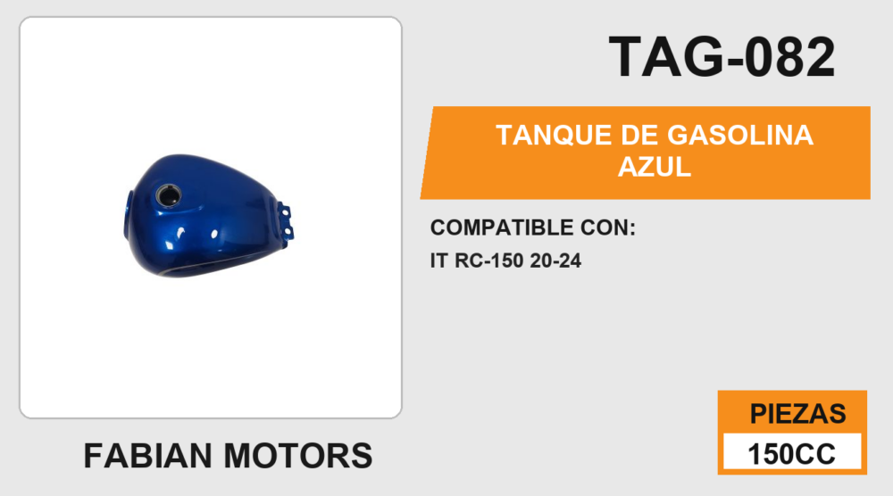 TANQUE DE GASOLINA AZUL