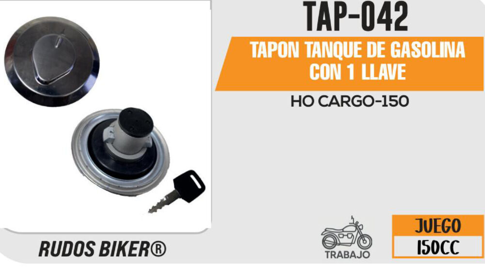 TAPON TANQUE DE GASOLINA CON 1 LLAVE
