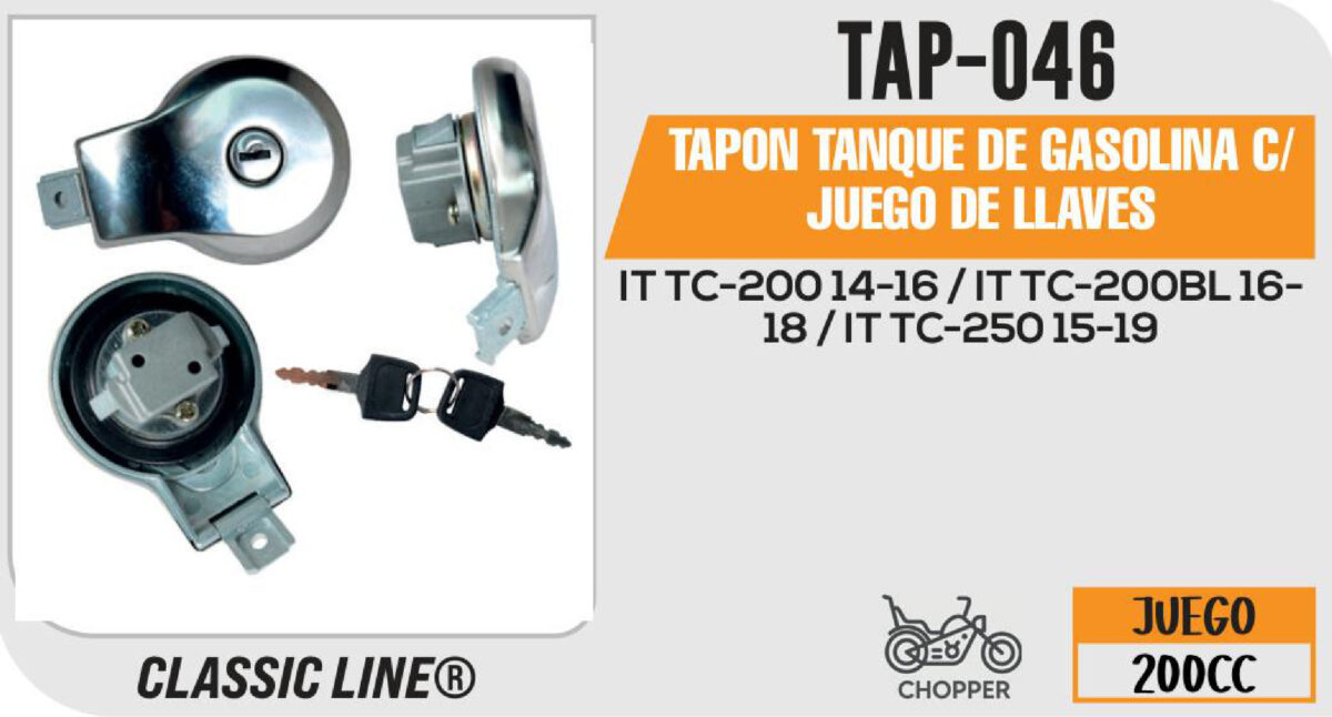 TAPON TANQUE DE GASOLINA C/ JUEGO DE LLAVES
