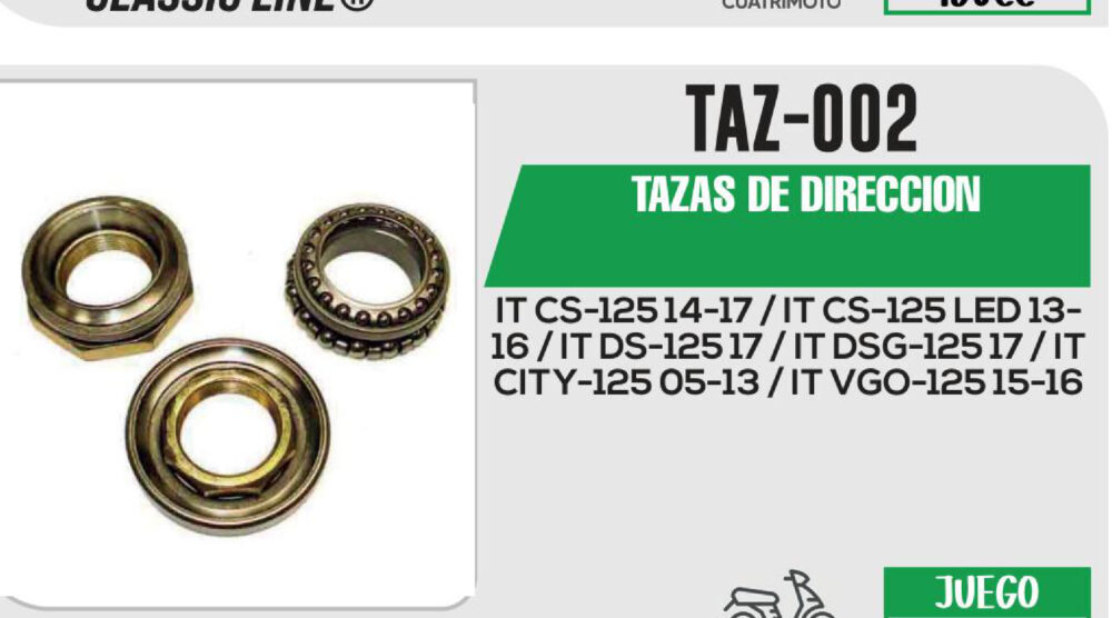 TAZAS DE DIRECCION