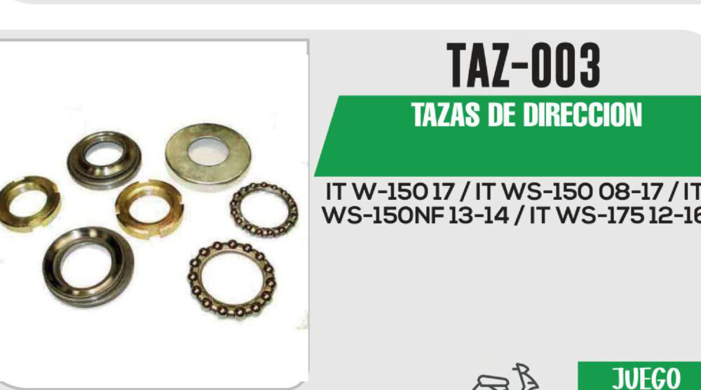 TAZAS DE DIRECCION