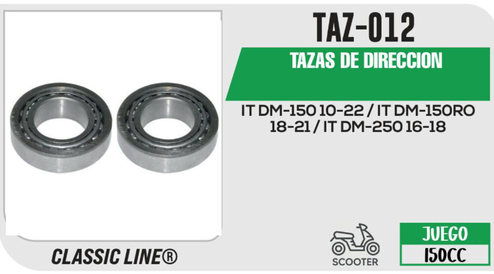 TAZAS DE DIRECCION
