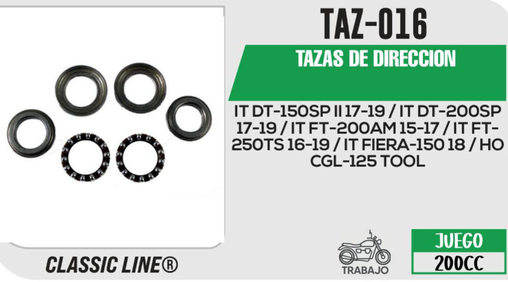 TAZAS DE DIRECCION
