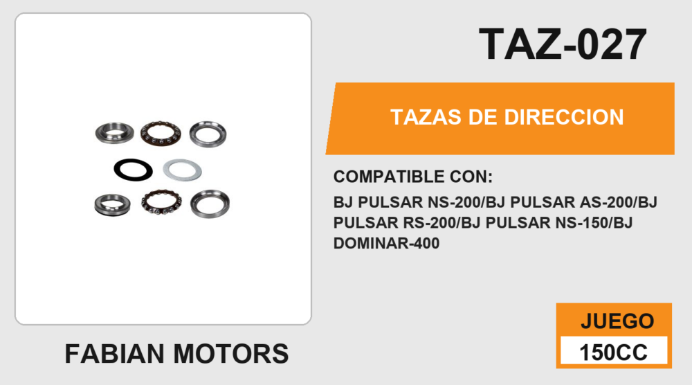 TAZAS DE DIRECCION