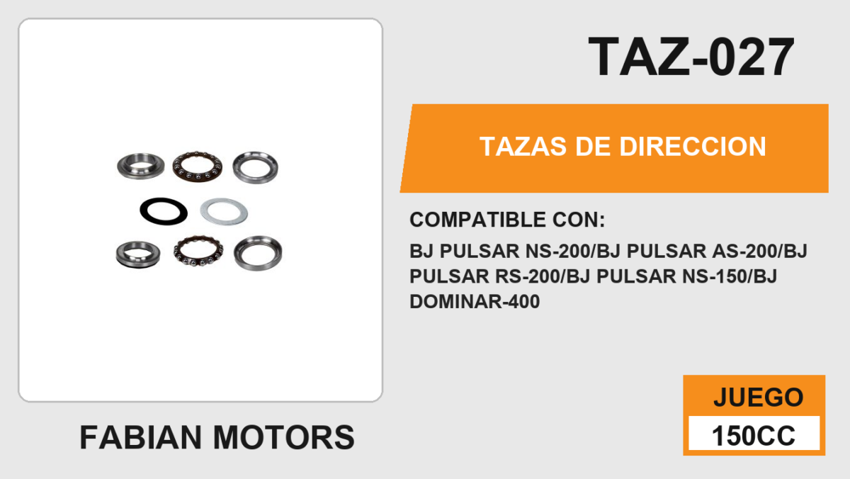 TAZAS DE DIRECCION