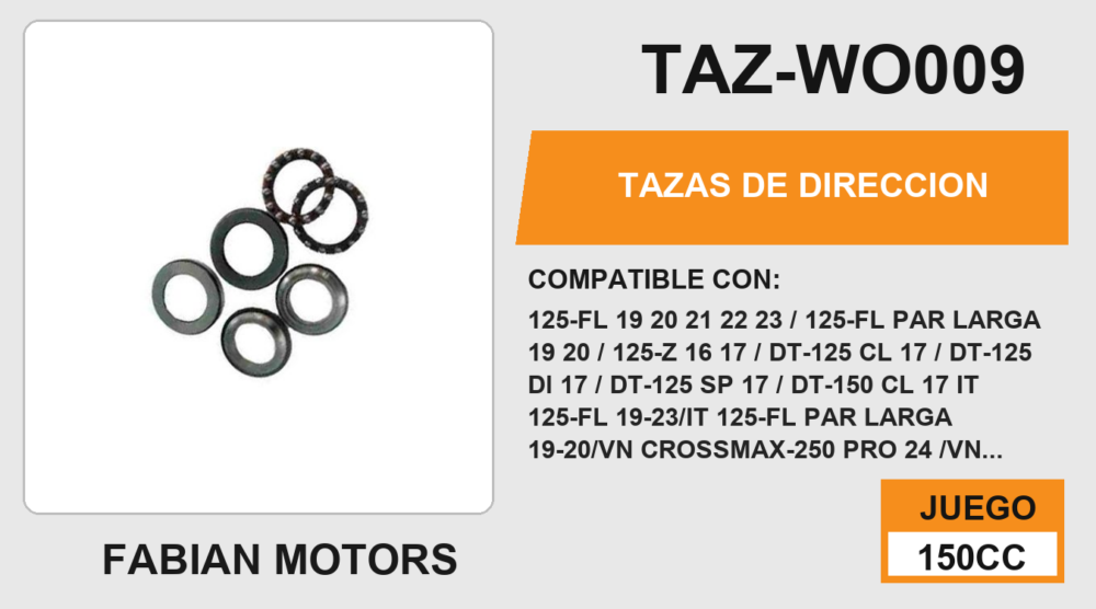 TAZAS DE DIRECCION