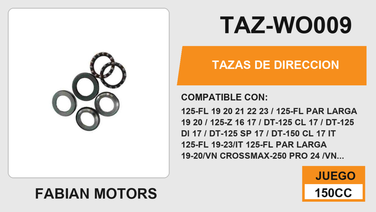 TAZAS DE DIRECCION