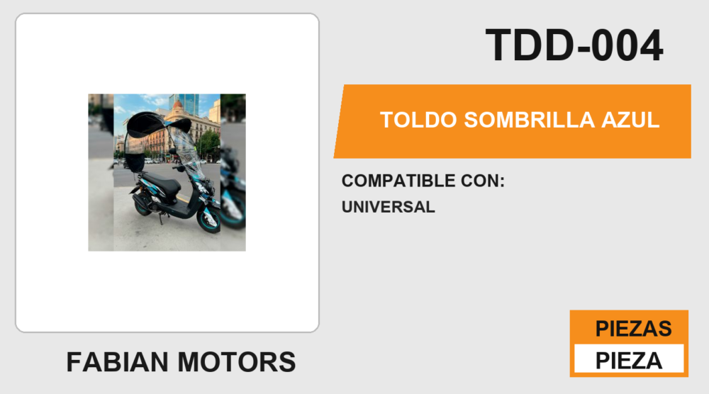 TOLDO SOMBRILLA AZUL