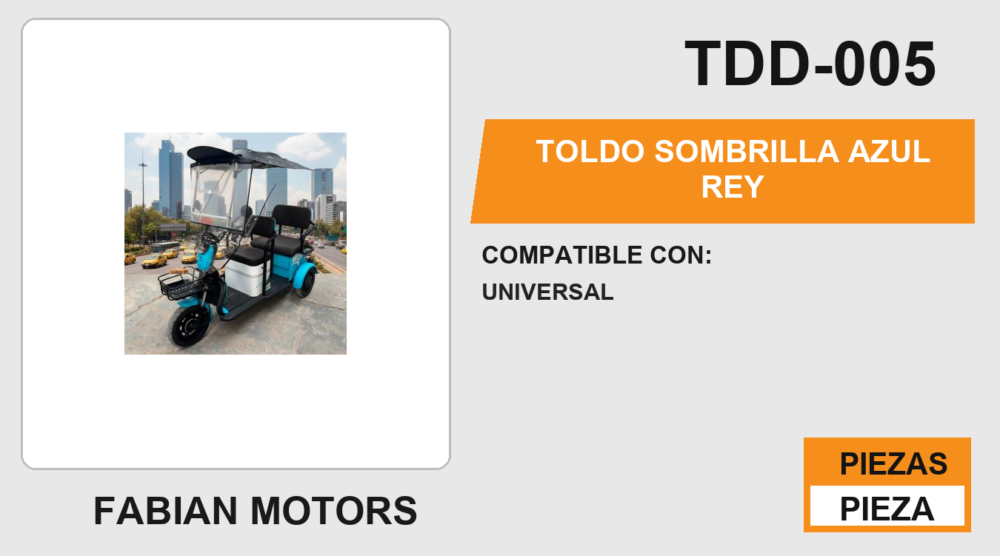 TOLDO SOMBRILLA AZUL REY