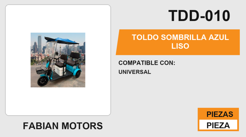 TOLDO SOMBRILLA AZUL LISO