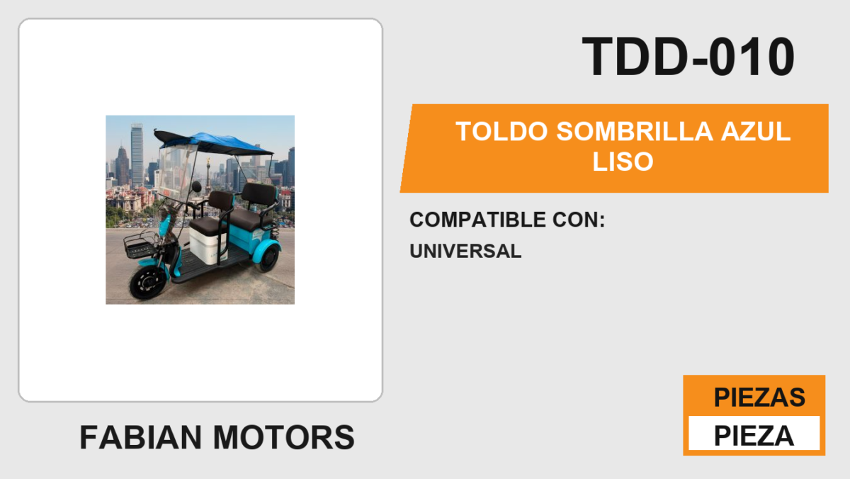 TOLDO SOMBRILLA AZUL LISO