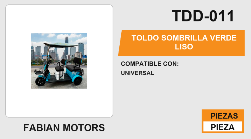 TOLDO SOMBRILLA VERDE LISO