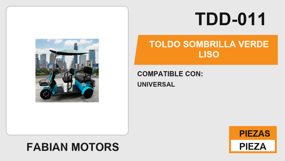 TOLDO SOMBRILLA VERDE LISO
