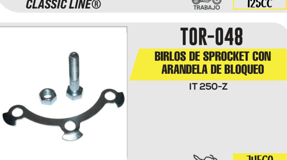 BIRLOS DE SPROCKET CON ARANDELA DE BLOQUEO