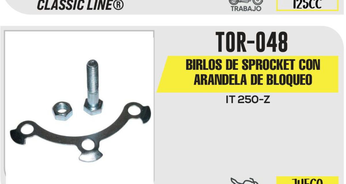 BIRLOS DE SPROCKET CON ARANDELA DE BLOQUEO
