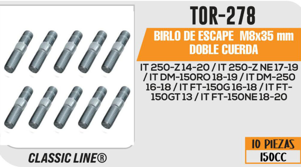 BIRLO DE ESCAPE 8 X 35mm DOBLE CUERDA