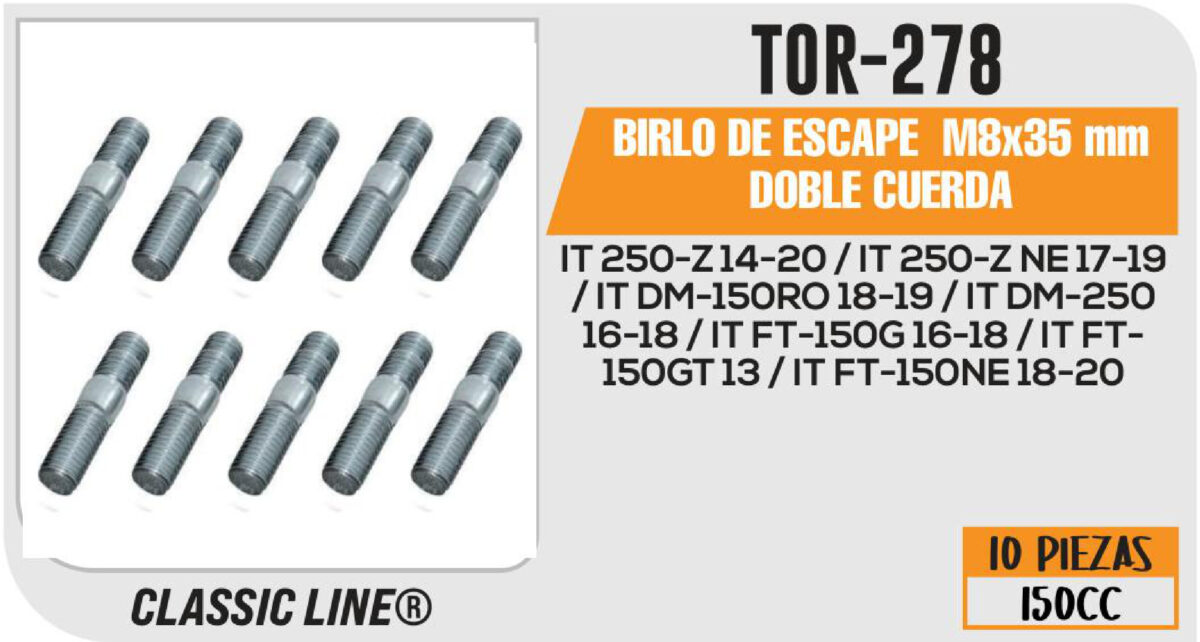 BIRLO DE ESCAPE 8 X 35mm DOBLE CUERDA