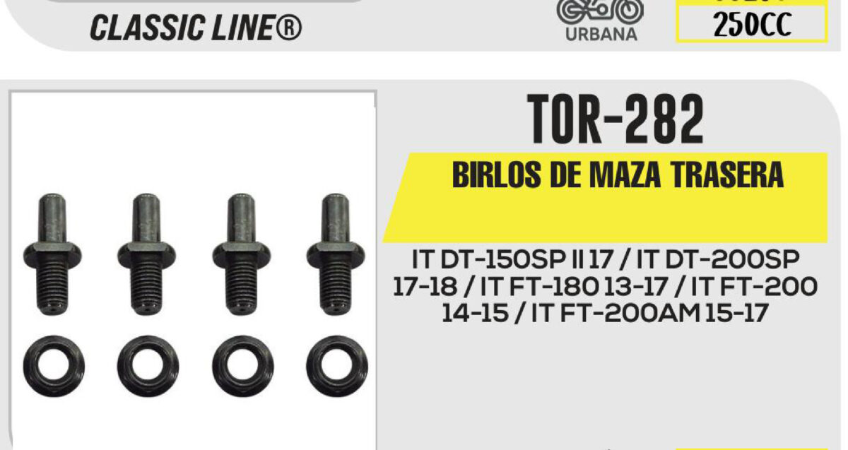 BIRLOS DE MAZA TRASERA