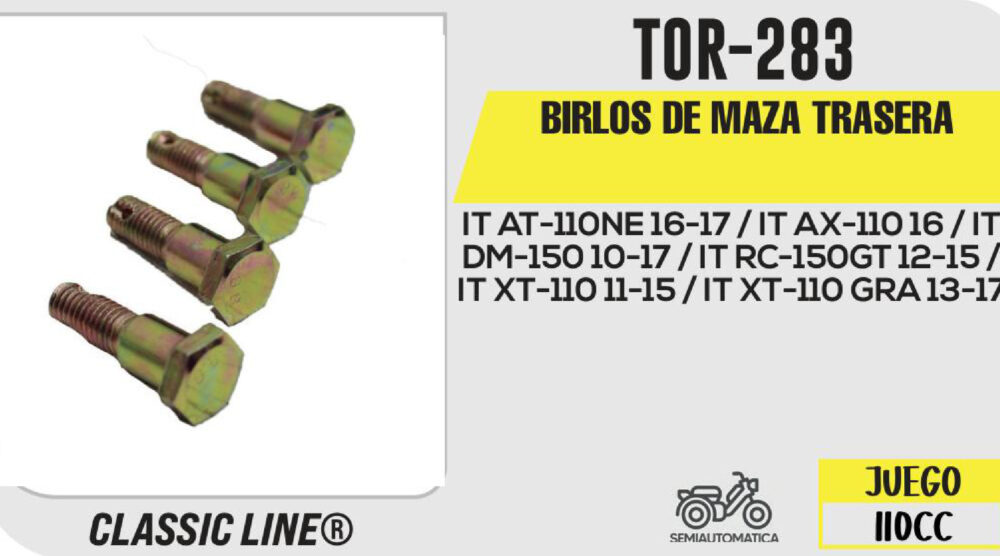BIRLOS DE MAZA TRASERA